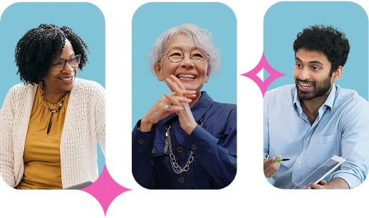 Teachers smiling with excitement