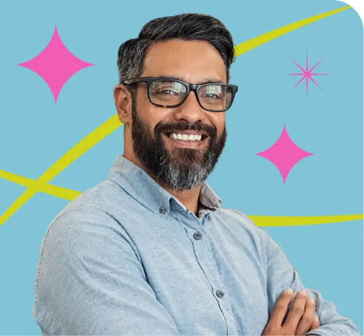 Teacher posing with arms crossed