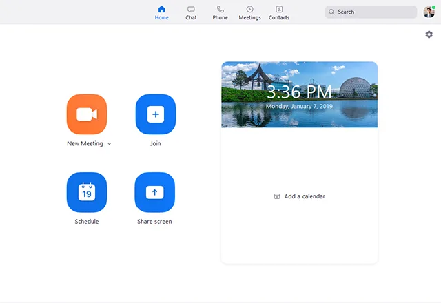 Windows Zoom session window with the meeting timer visible.